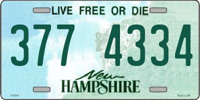 NH license plate 3774334