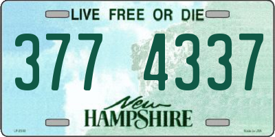 NH license plate 3774337