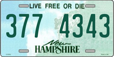 NH license plate 3774343