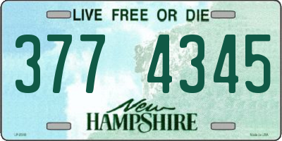 NH license plate 3774345