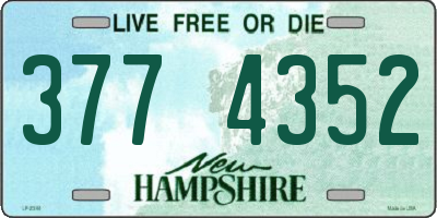 NH license plate 3774352