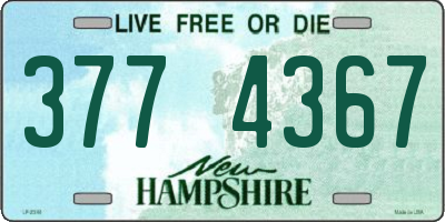 NH license plate 3774367