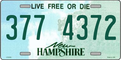 NH license plate 3774372