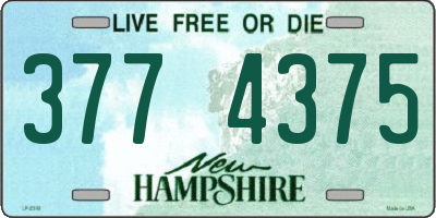 NH license plate 3774375