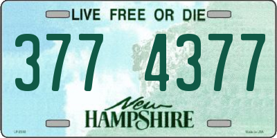 NH license plate 3774377