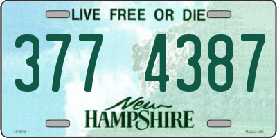 NH license plate 3774387