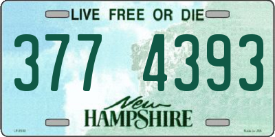 NH license plate 3774393