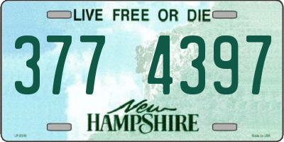 NH license plate 3774397