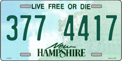 NH license plate 3774417