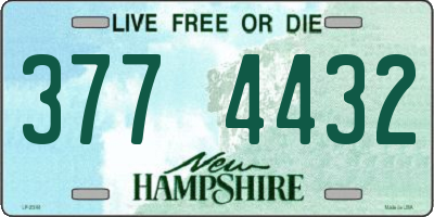 NH license plate 3774432