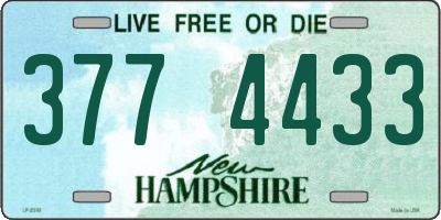 NH license plate 3774433