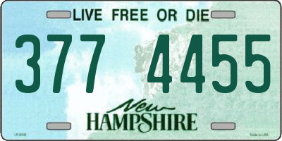 NH license plate 3774455