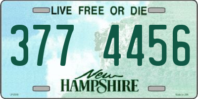 NH license plate 3774456