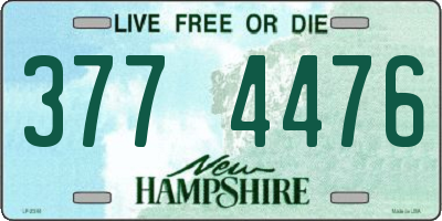NH license plate 3774476