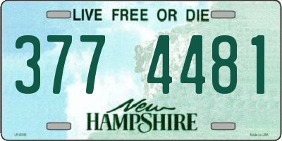 NH license plate 3774481