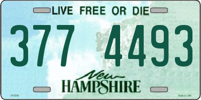 NH license plate 3774493