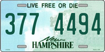 NH license plate 3774494