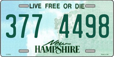 NH license plate 3774498