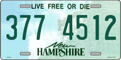 NH license plate 3774512
