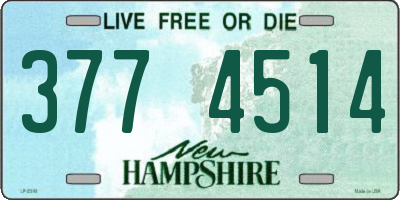 NH license plate 3774514
