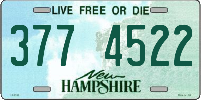 NH license plate 3774522