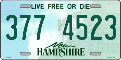 NH license plate 3774523