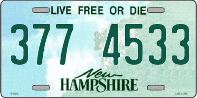NH license plate 3774533