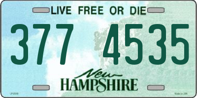 NH license plate 3774535