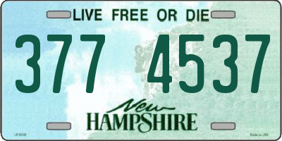 NH license plate 3774537