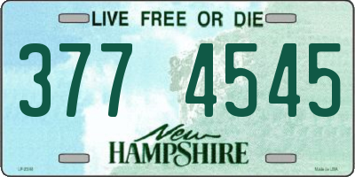 NH license plate 3774545