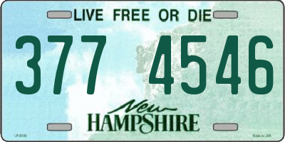 NH license plate 3774546