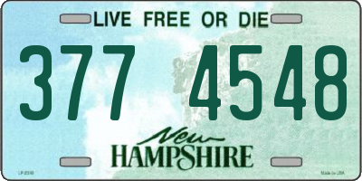 NH license plate 3774548