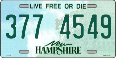 NH license plate 3774549