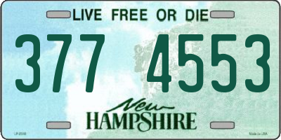 NH license plate 3774553