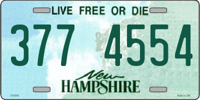 NH license plate 3774554