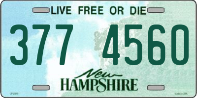 NH license plate 3774560