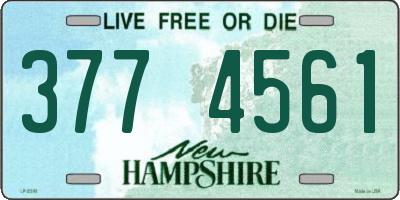 NH license plate 3774561