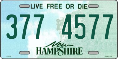 NH license plate 3774577