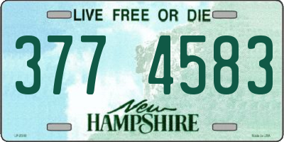 NH license plate 3774583