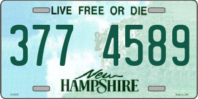 NH license plate 3774589
