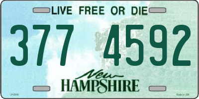 NH license plate 3774592