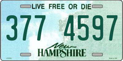 NH license plate 3774597