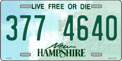 NH license plate 3774640