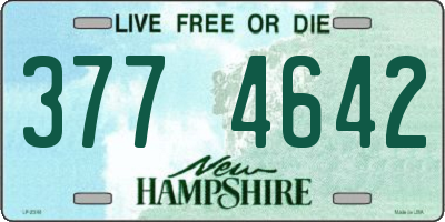 NH license plate 3774642