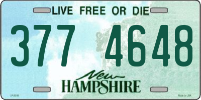 NH license plate 3774648