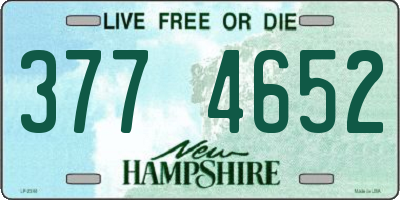 NH license plate 3774652
