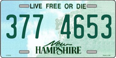 NH license plate 3774653