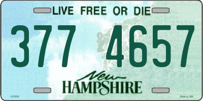 NH license plate 3774657