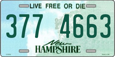 NH license plate 3774663
