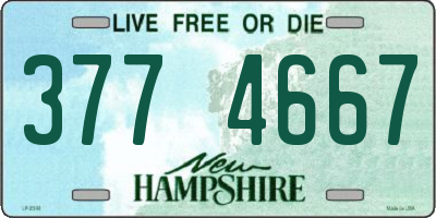 NH license plate 3774667